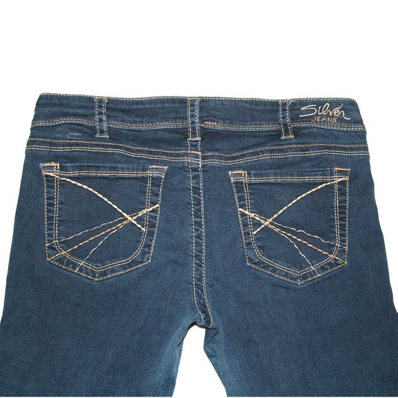 Silver Jeans - AIKO LOW-RISE SKINNY - DARK BLUE DENIM - SST439 - 34X29 - Picture 7 of 11